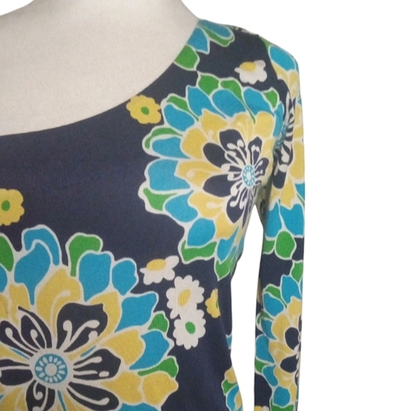 Lilly Pulitzer Twyla Print Floral Silk Cotton Blend One Shoulder Dress Sz Medium - Picture 3 of 7